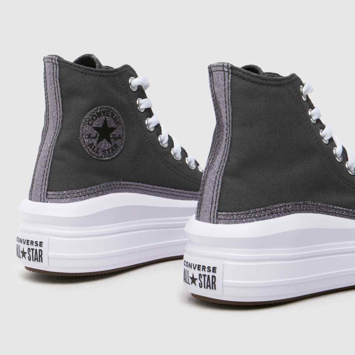 Converse svarta all star move hi glitter flickor ungdomsskor
