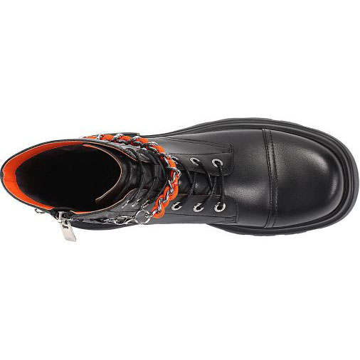 ekonika Schnürboots mit kontrastierendem Accessoire