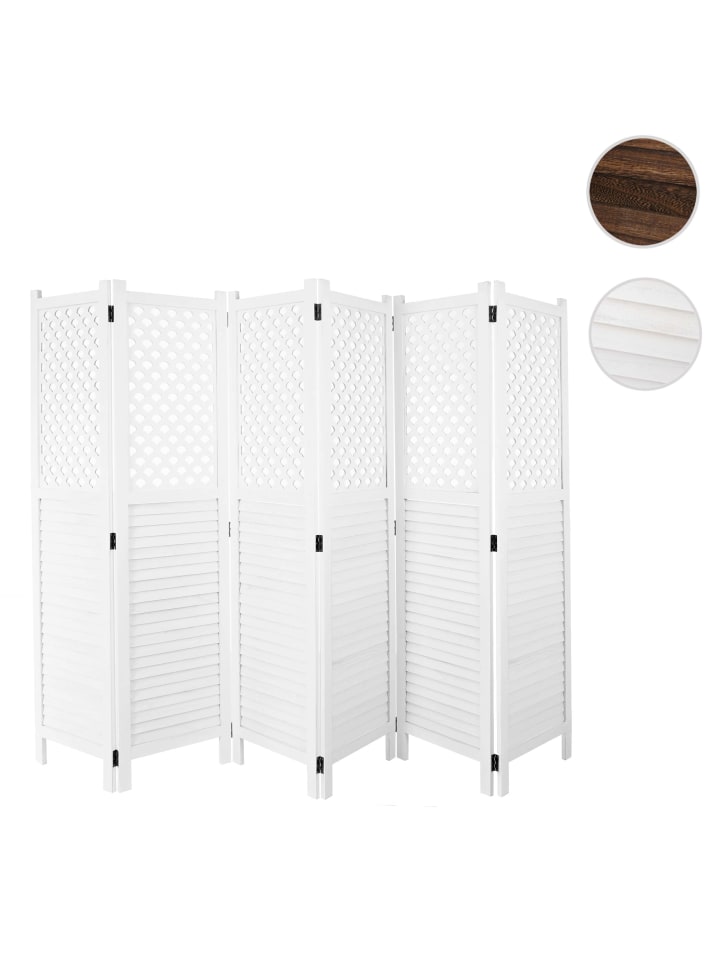 MCW Paravent A84 mit Ornamente, Weiß günstig kaufen onesize
