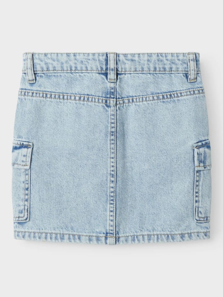 name it Denim Jeansrock mit großen Cargo Taschen in Blau günstig kaufen