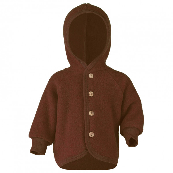 Engel - Kinder Kapuzenjacke mit Holzknöpfen - Wolljacke