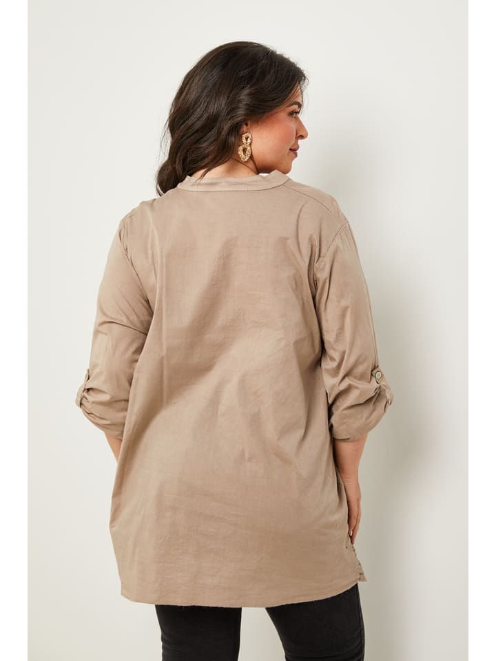 Curvy Lady Tunika in Taupe günstig kaufen