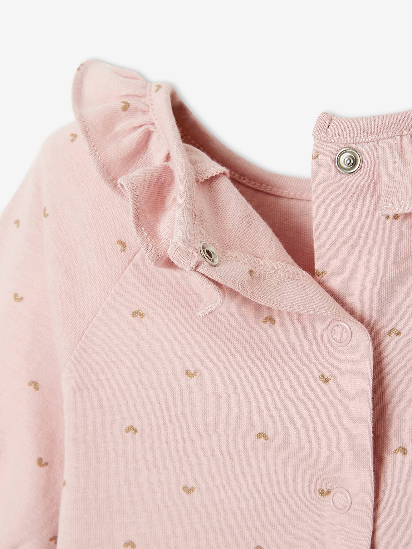 T-shirt à collerette bébé bleu imprimé