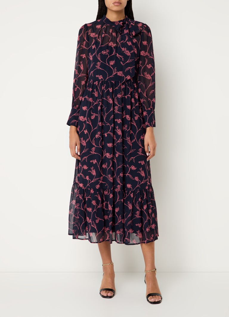 Vestido midi Selina semitransparente con estampado floral de LKBennett
