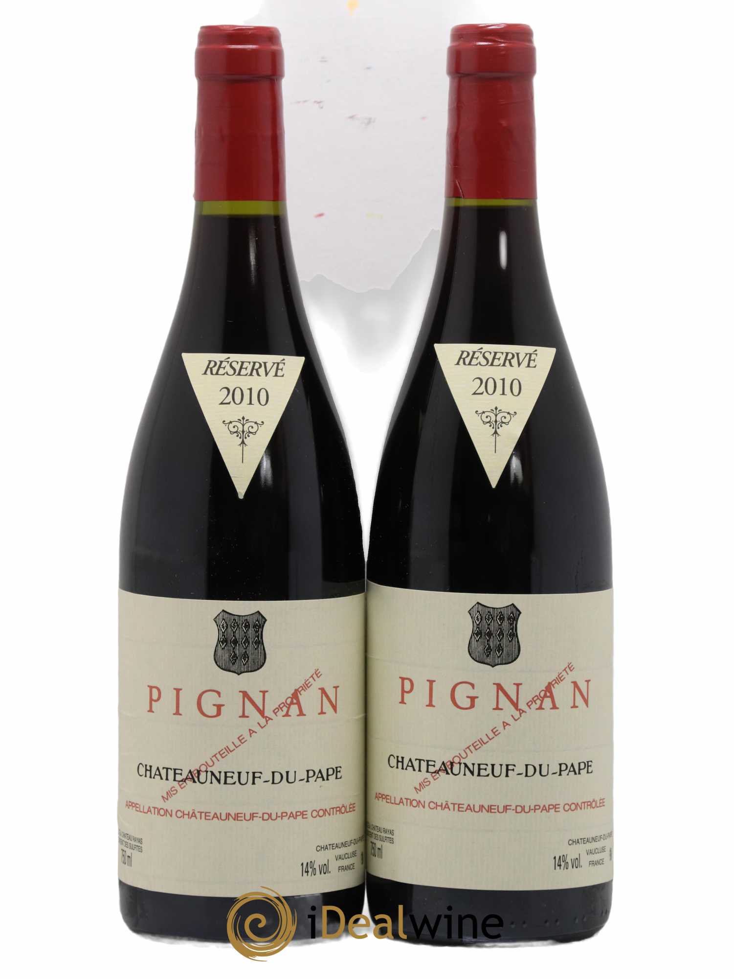 Châteauneuf-du-Pape Pignan Emmanuel Reynaud  2010 - Lot de 2 Bouteilles