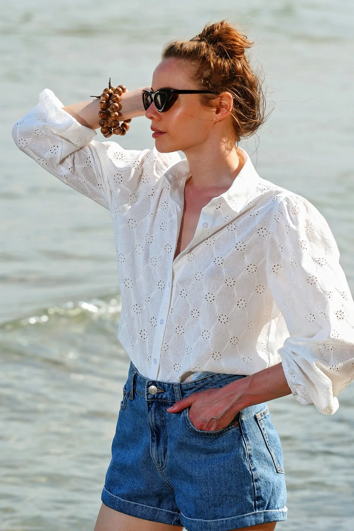 Trend Alaçatı Stili  Hemd - Weiß - Regular Fit