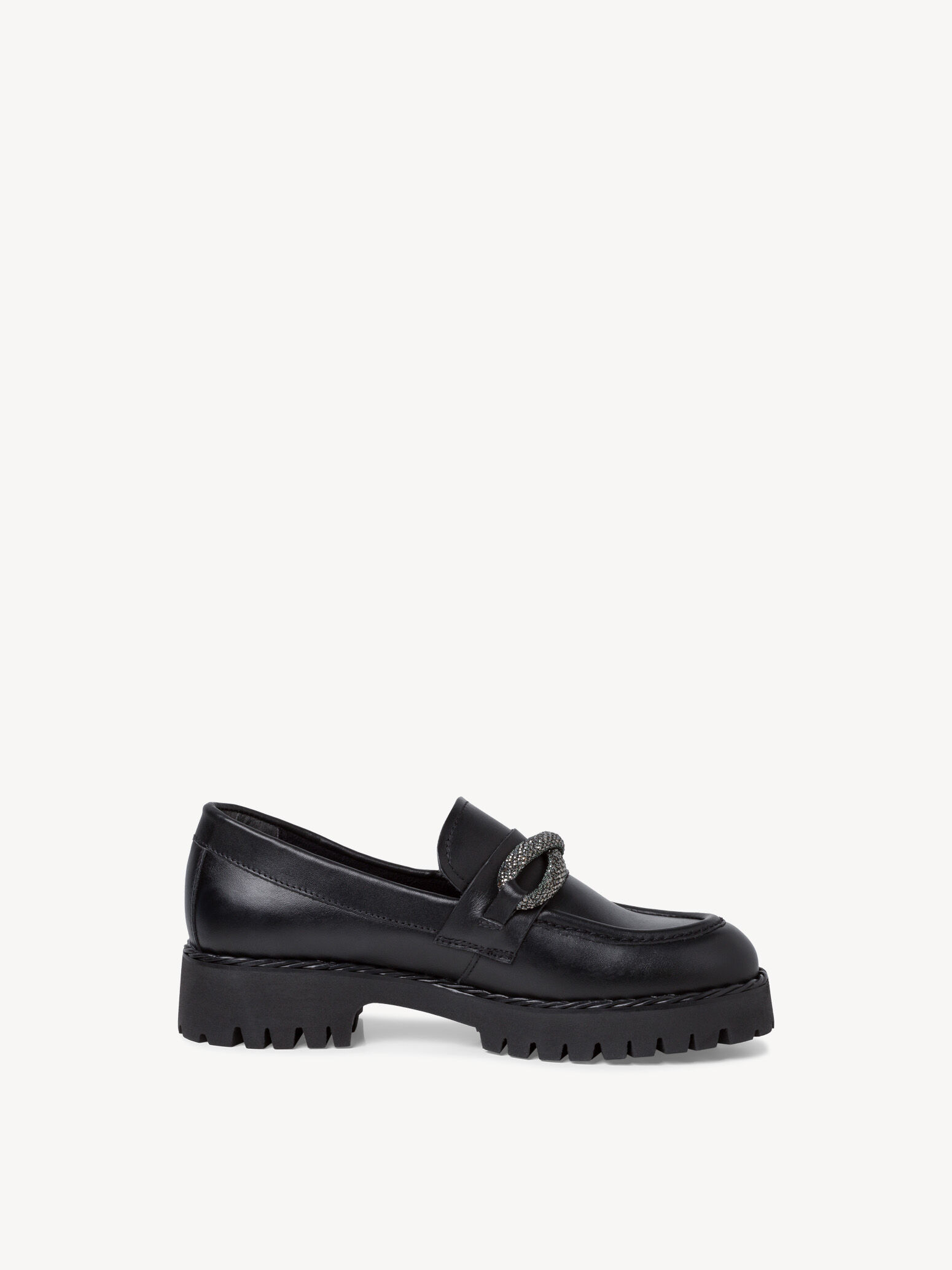 Slipper en cuir - noir