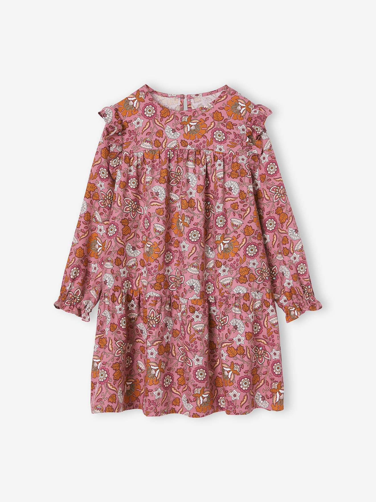 Vertbaudet Mädchen Volantkleid Oeko-Tex - wollweiß