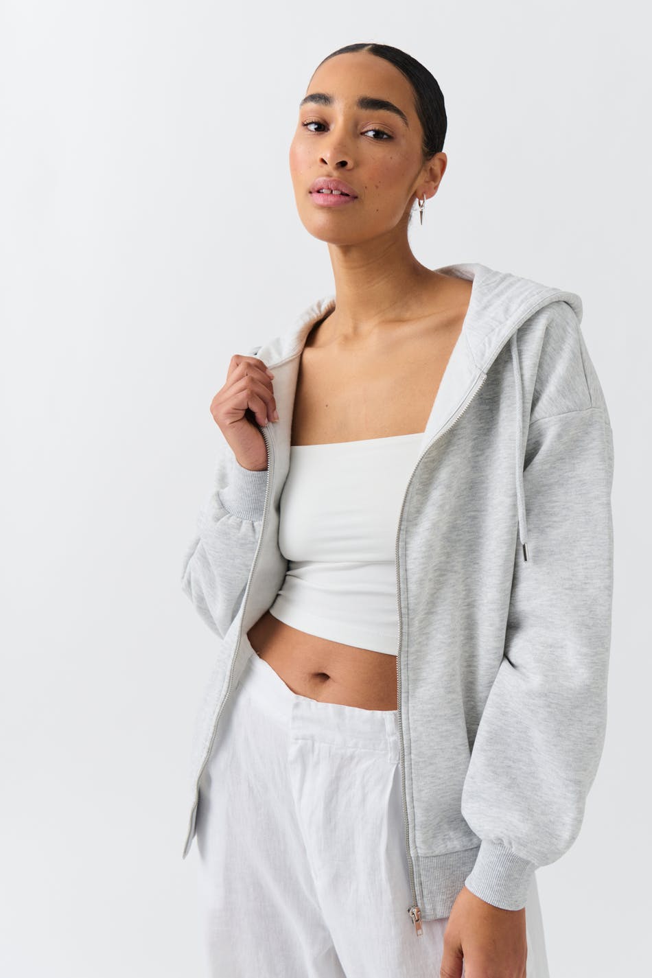 Oversized zip hoodie