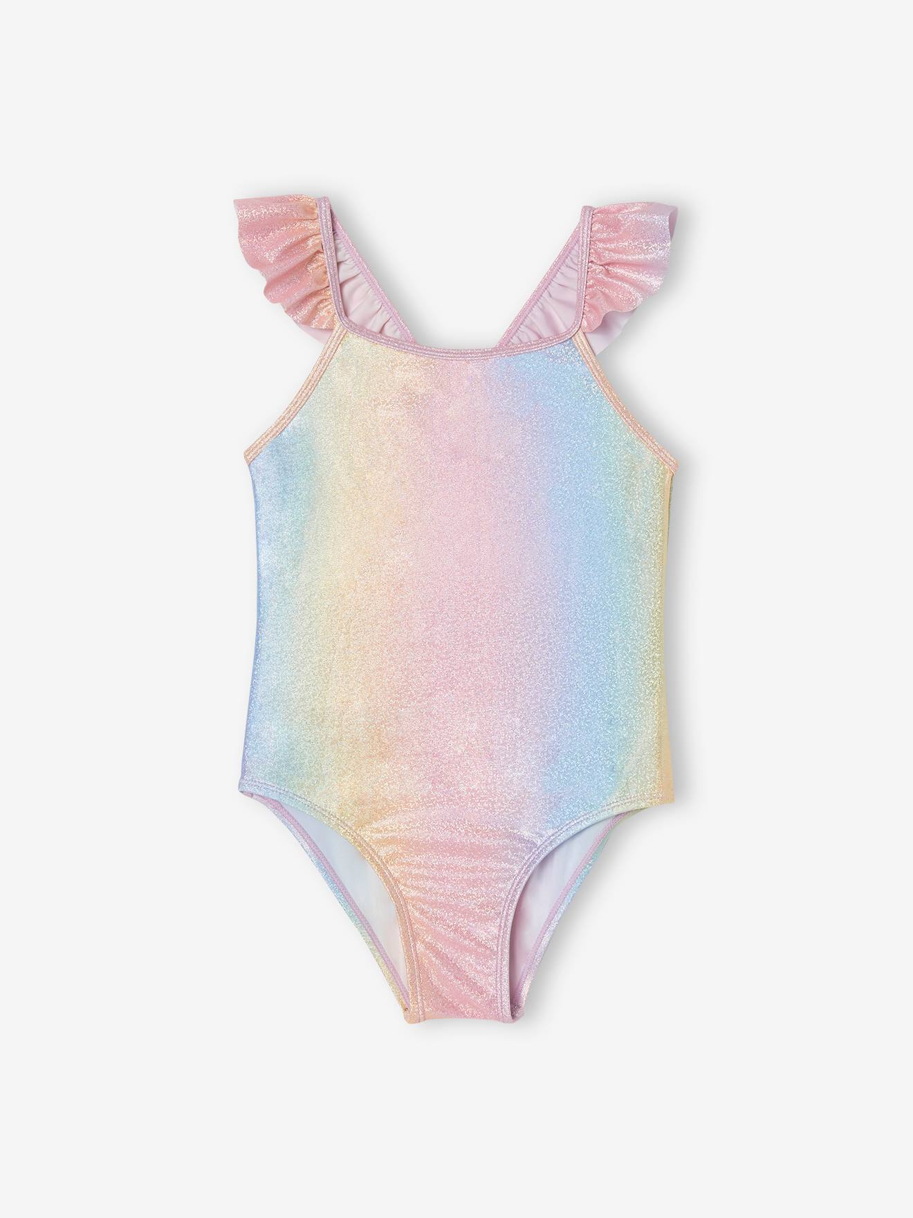 Maillot de bain 1 pièce fille glitter rose