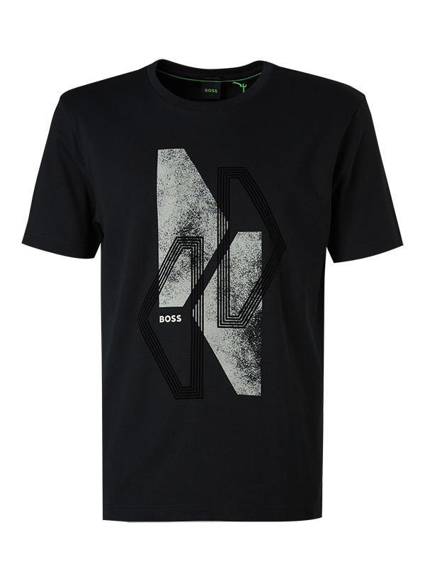 BOSS Green, T-Shirt, Baumwolle, schwarz