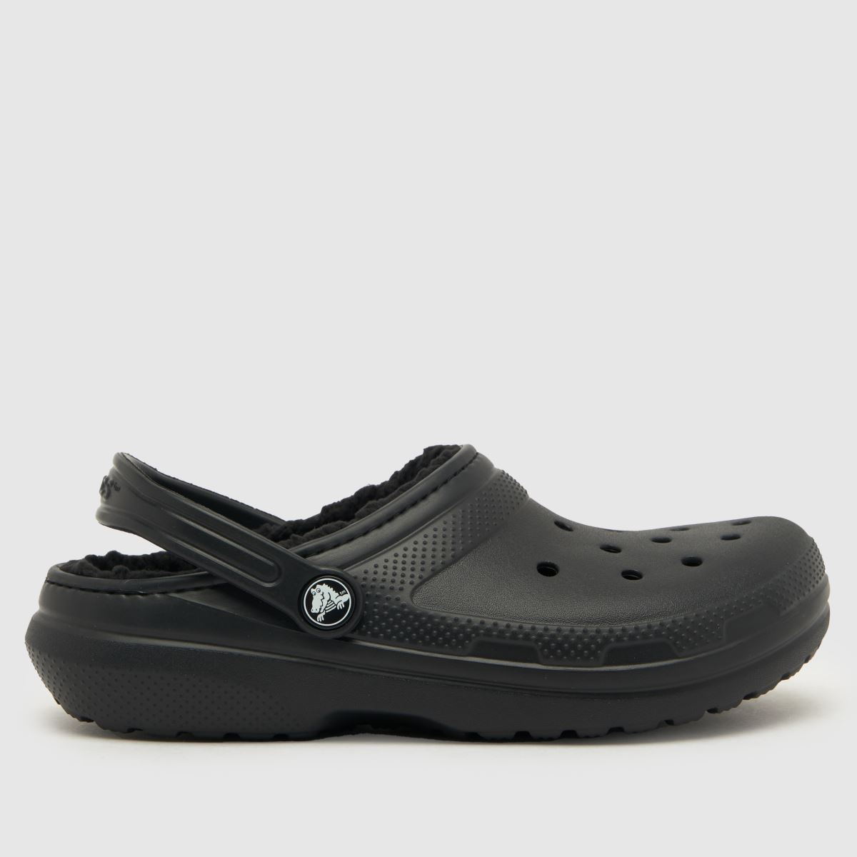 Crocs svarta klassiska fodrade träskor Barnsandaler