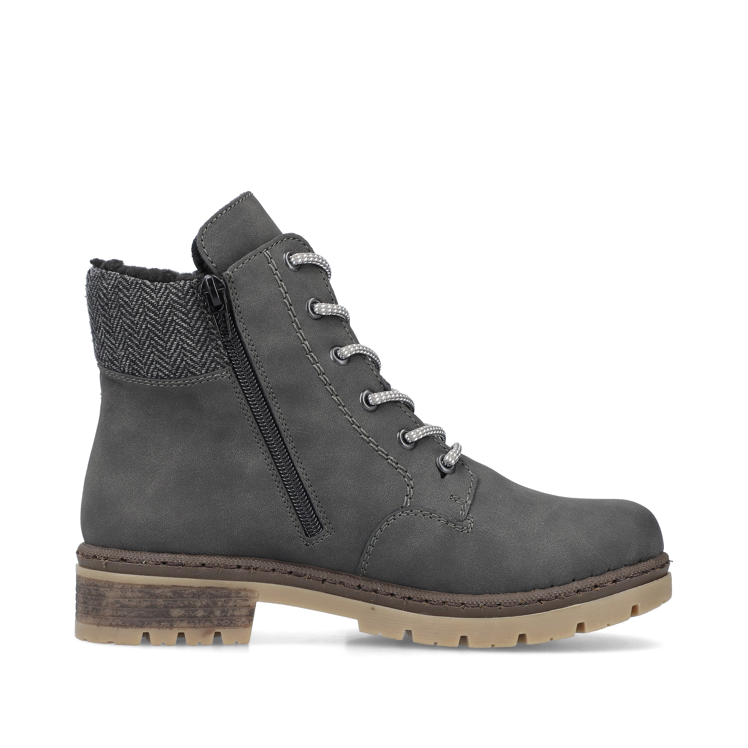 Rieker Damen Schnürstiefel asphaltgrau