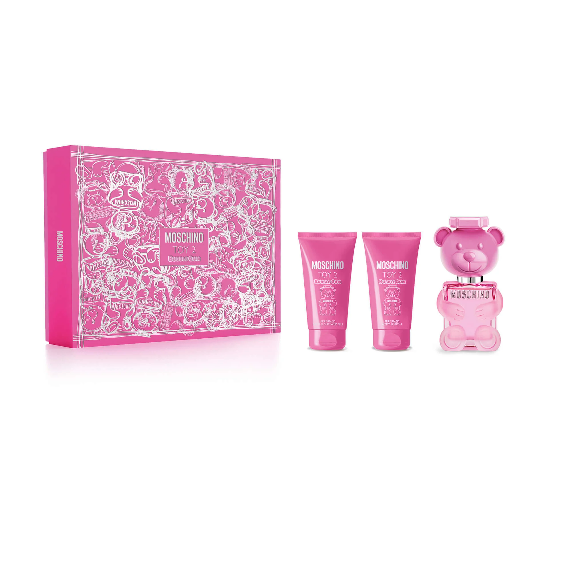 Darčeková sada toaletnej vody Moschino Toy 2 Bubble Gum - Darčeková sada parfumov pre ženy, Toaletná voda