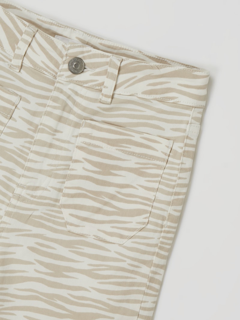 Hose mit Stretch-Anteil Modell 'Tiger' in ecru