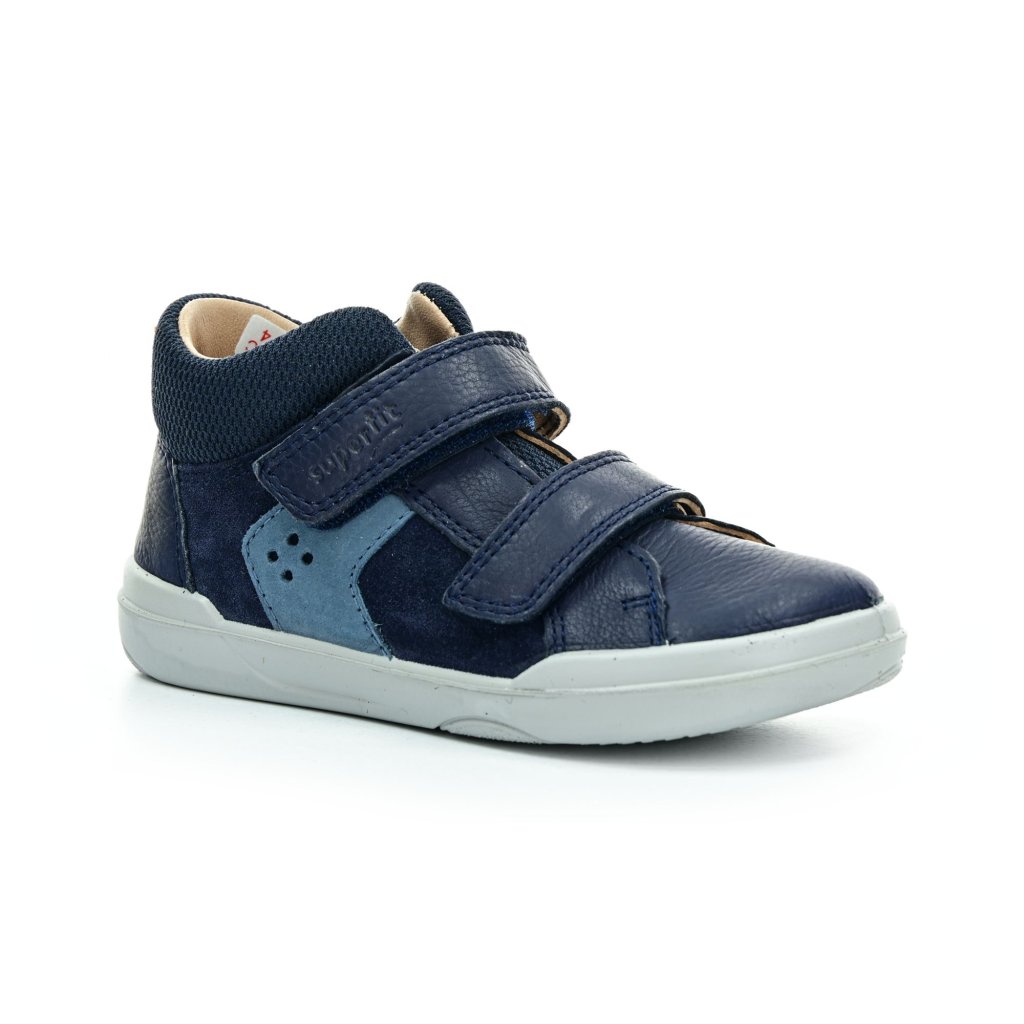 Superfit Superfree Nappa Blau Barfußstiefeletten