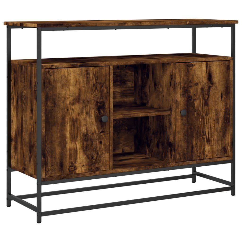 vidaXL Sideboard Sideboard Räuchereiche 100x35x80 cm Holzwerkstoff (1 St)