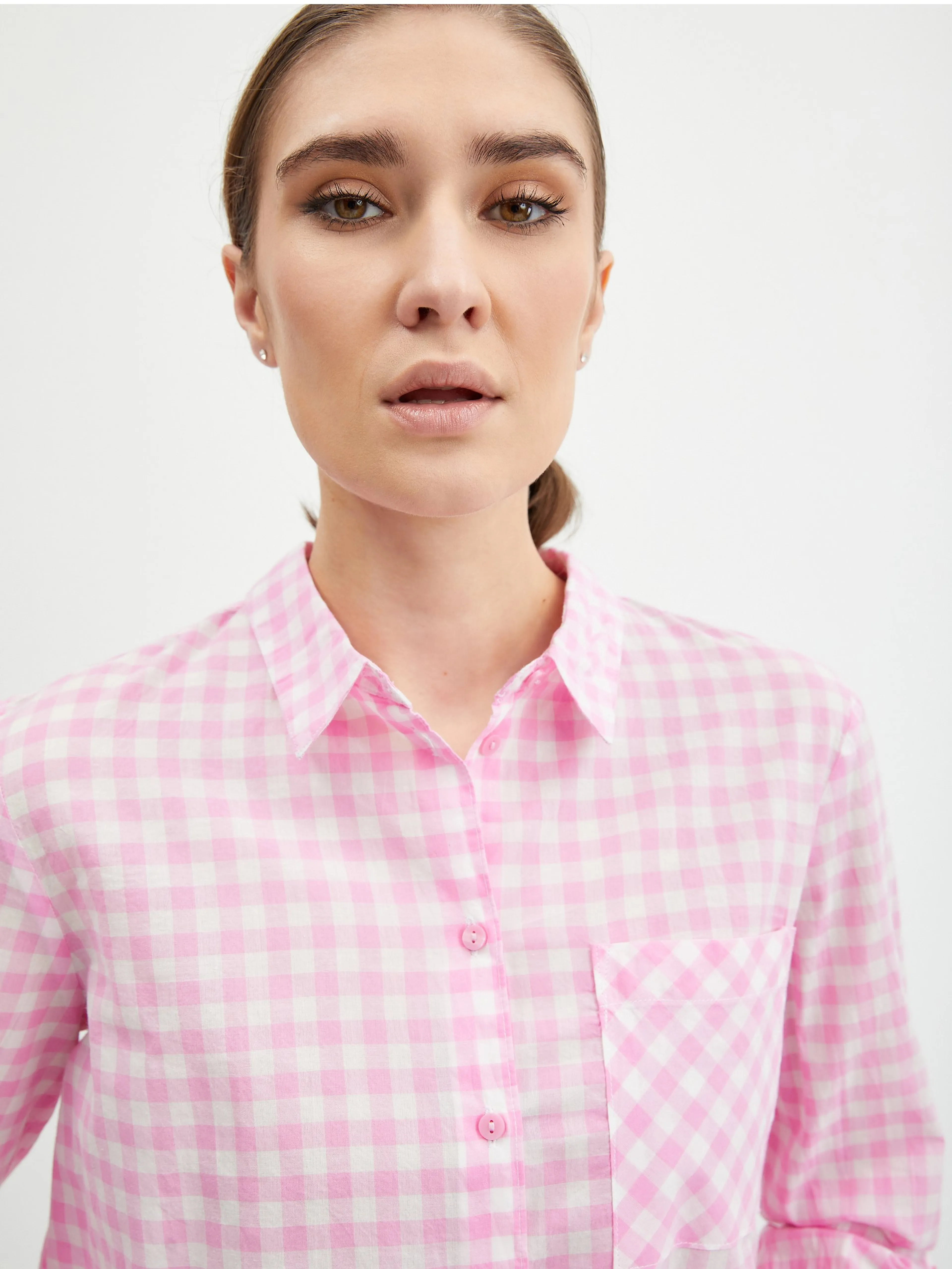 Hellrosa Damen Karohemd ORSAY