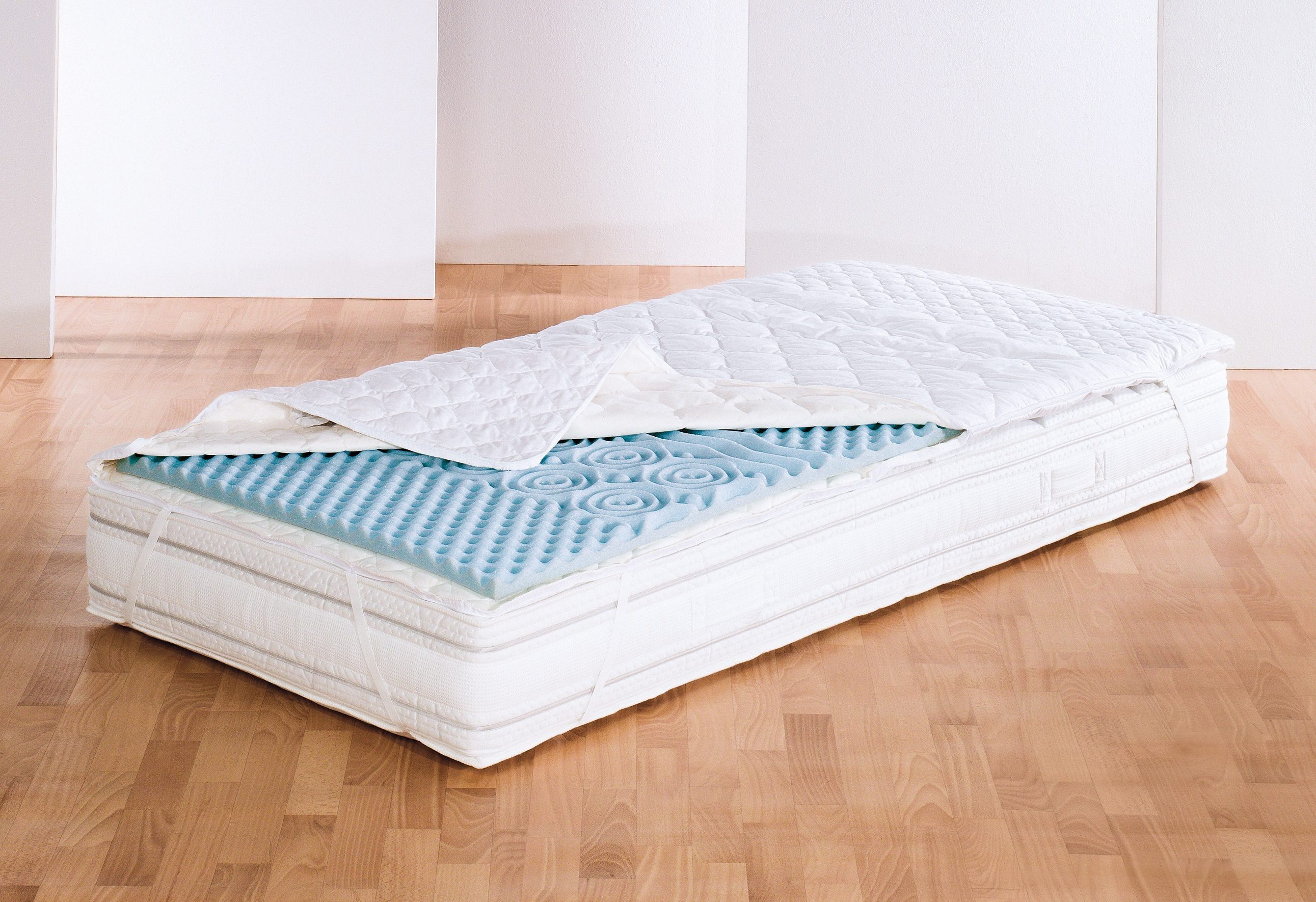 Topper Fantasy, 7 Zonen Topper in 90x200, 140x200 cm und weitere Größen, my home, 4 cm hoch, Komfortschaum, Ideal für Boxspringmatratzen, Baumwoll-Bezug kochfest bis 95 °C