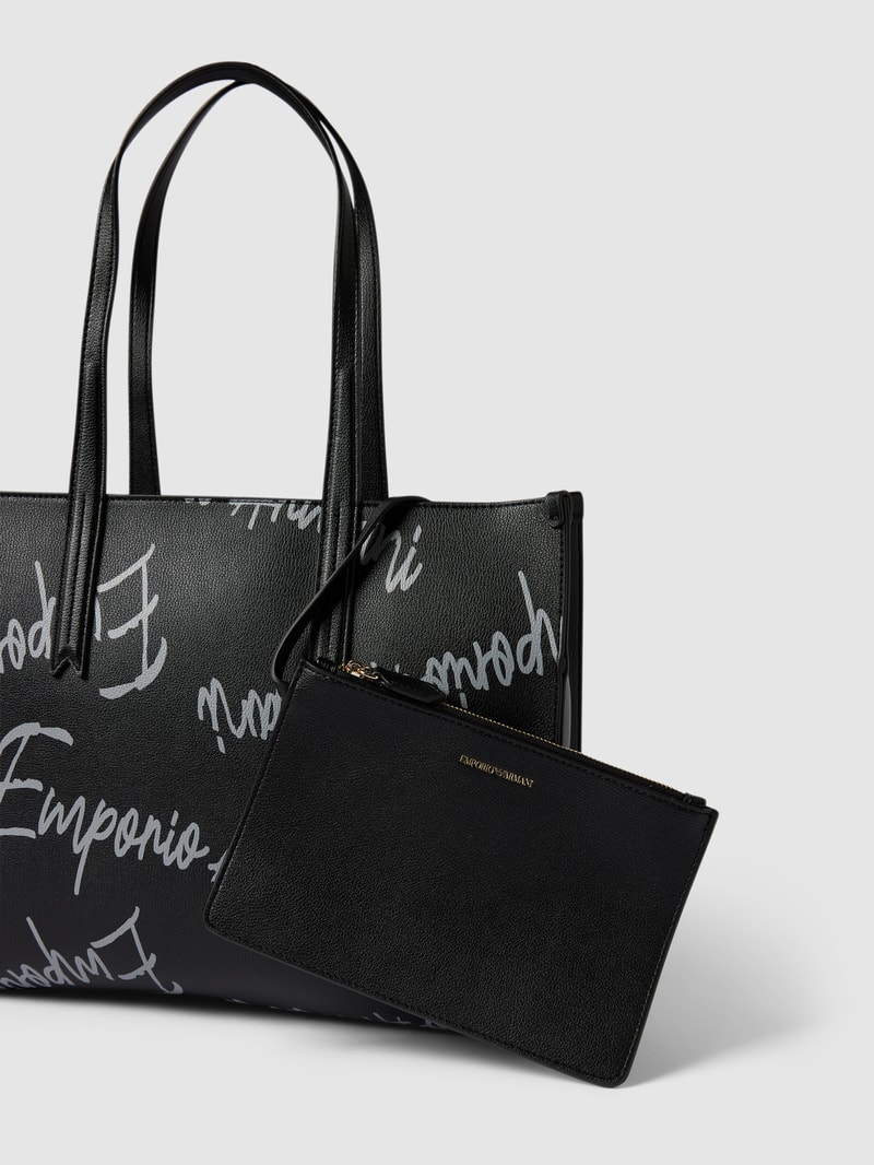 Tote Bag mit kurzen Henkeln Modell 'FRIDA' in schwarz
