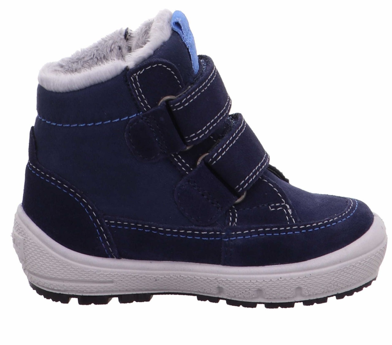 SUPERFIT Stiefel Jungen blau Stiefelette Leder  GROOVY