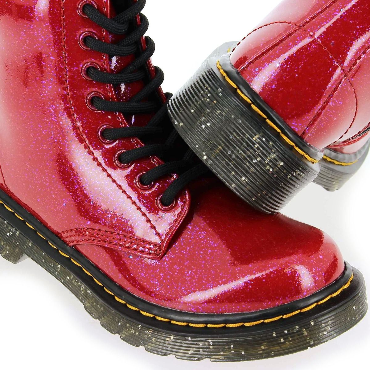 Dr Martens  1460 COSMIC GLITTER - Rouge Brillant