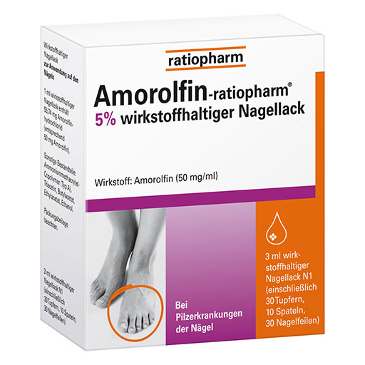 AMOROLFIN ratiopharm 5% wirkstoffhaltiger Nagellack  3 ml  Wirkstoffhaltiger Nagellack
