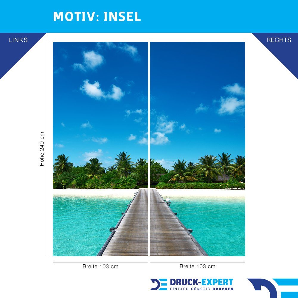 DRUCK-EXPERT Duschrückwand Premium Duschrückwand - langlebiger Fliesensticker aus 0,4 mm selbstklebenden Hart-PVC