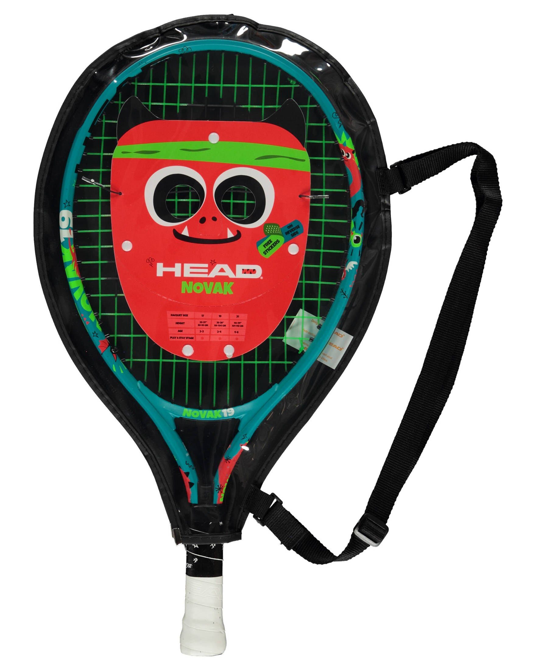 Head Tennisschläger Jungen Tennisschläger NOVAK 19 16x17 bespannt, (1-tlg)