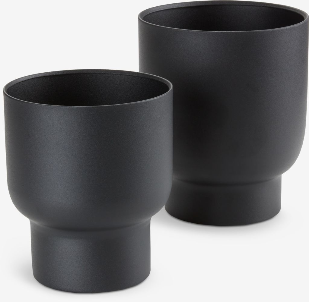 SKADE Pot de fleurs SKADE Ø16/14 noir 2pcs/set