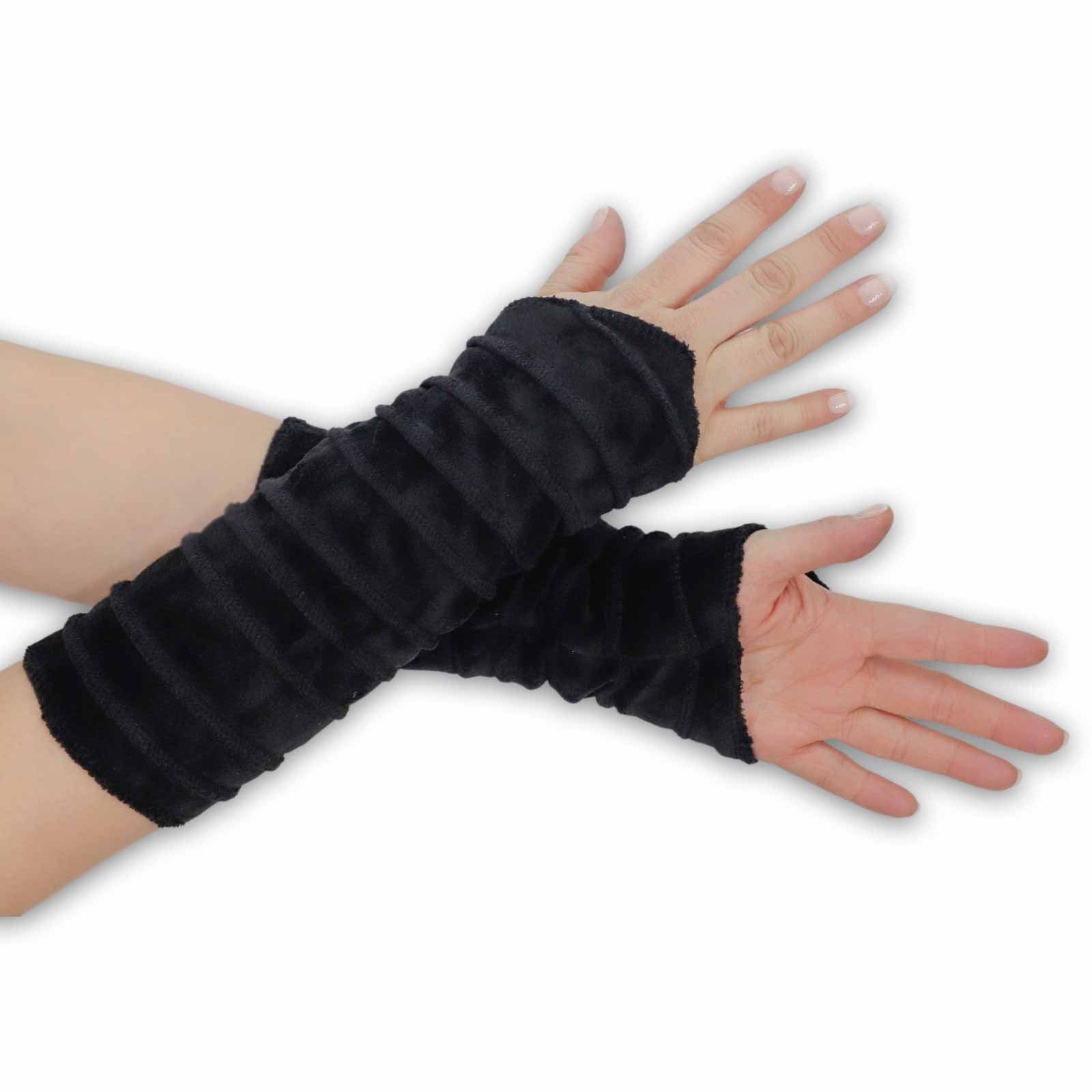 KUNST UND MAGIE Armstulpen Kunst und Magie Samt Armstulpen Stulpen Handwärmer Handschuhe