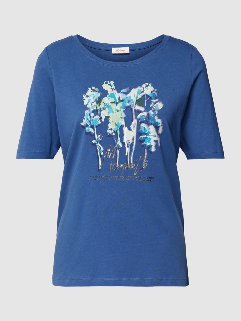 T-Shirt mit Motiv-Print in jeans