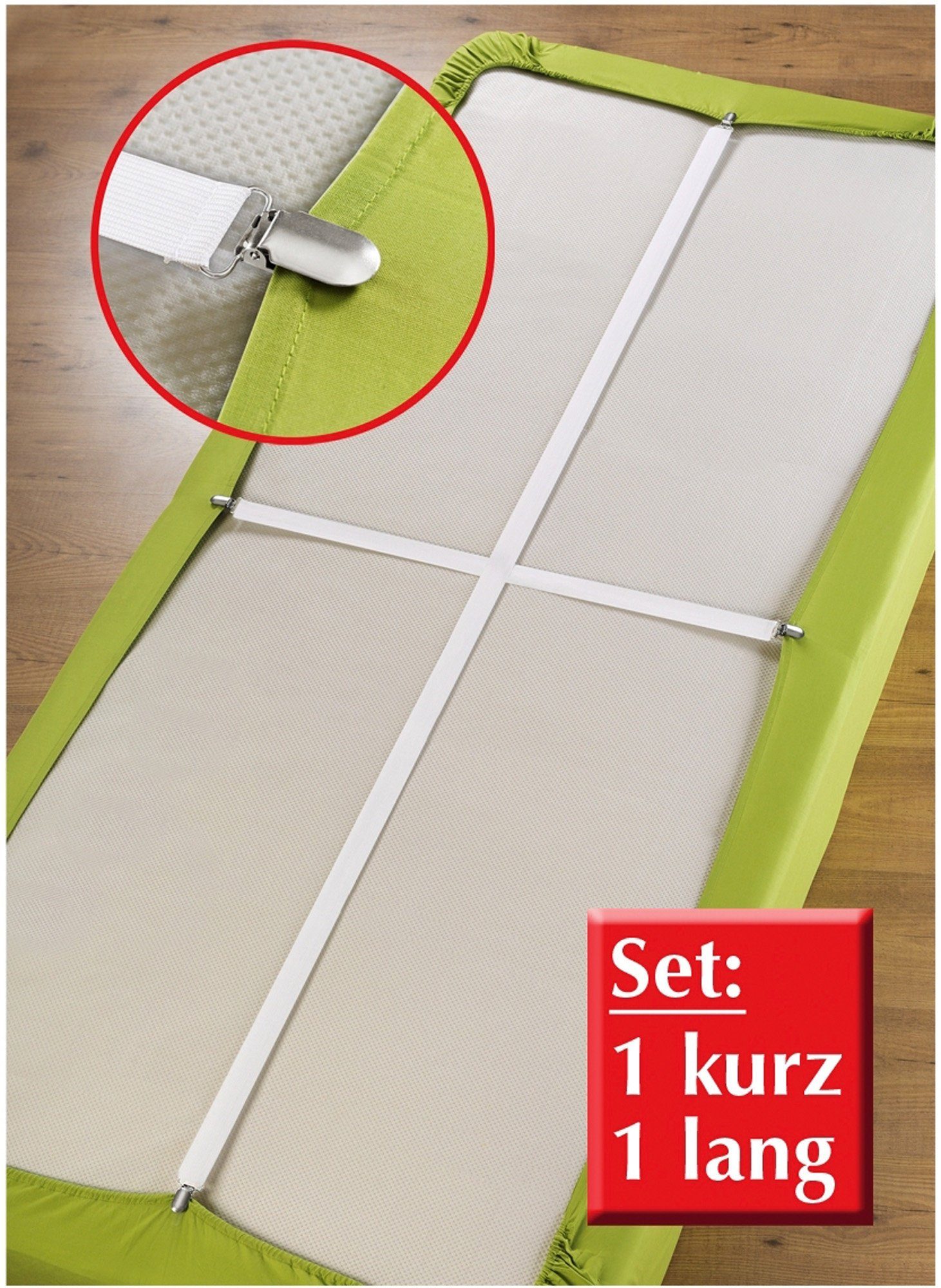 Matratzenauflage Betttuchspanner extra lang 2-teilig, Uni
