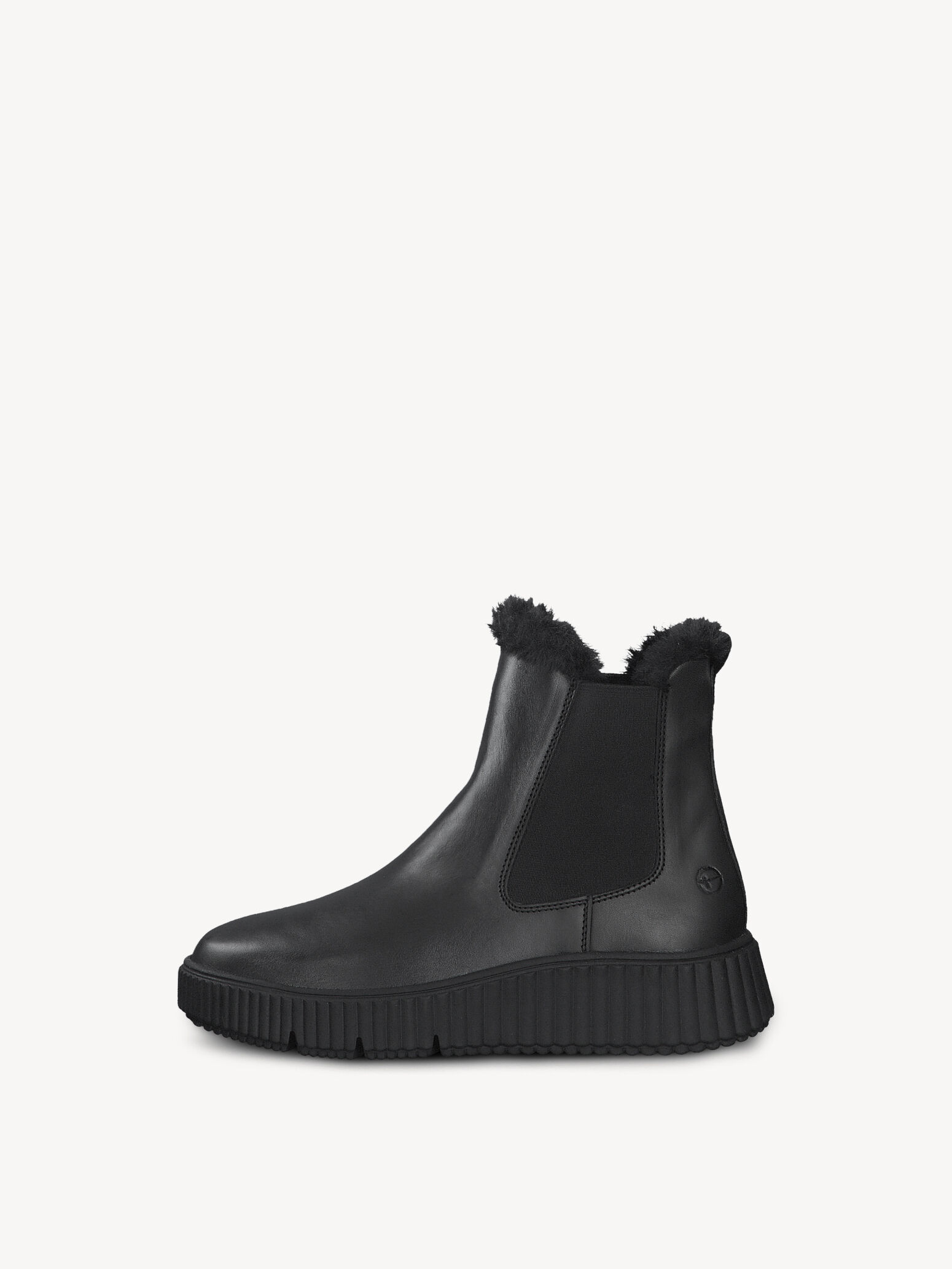 Bottine Chelsea en cuir - noir