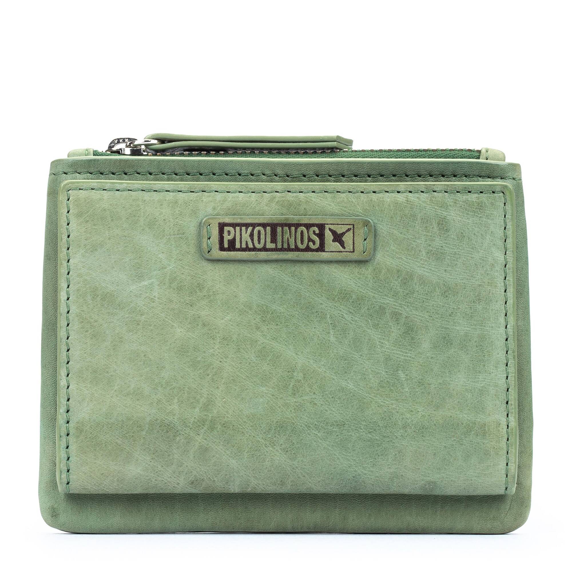 Portfel damski z dwiema kieszeniami – MIĘTOWY ZIELONY