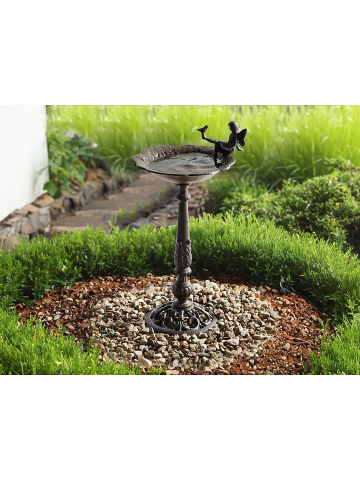 Beliani Vogelbrunnen LARK in Braun - (W) 24 x (H) 53 x (L) 24 cm günstig kaufen onesize
