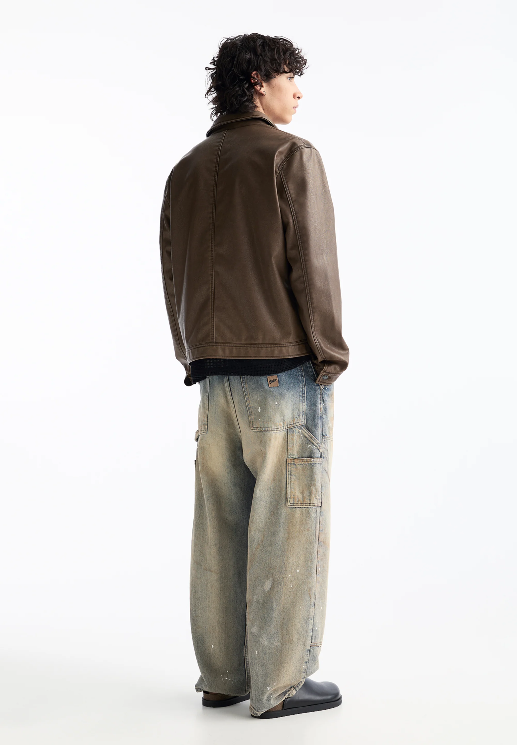 PULL&BEAR UTILITY - Chaqueta de piel sintética