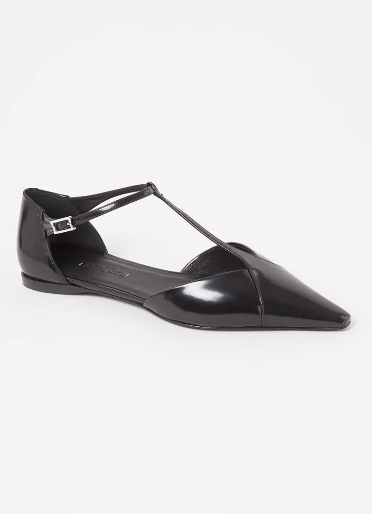 MaxMara-ballerinat vasikannahkaa, lakattu viimeistely