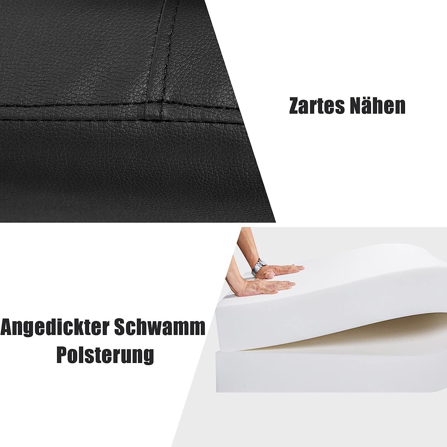 KOMFOTTEU Kopfteil Wandkissen, aus PU, in Doppelgröße