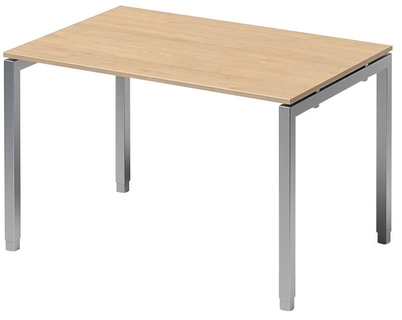 Bisley Schreibtisch Cito Ahorn, Silber 1.200 x 1.200 x 850 mm