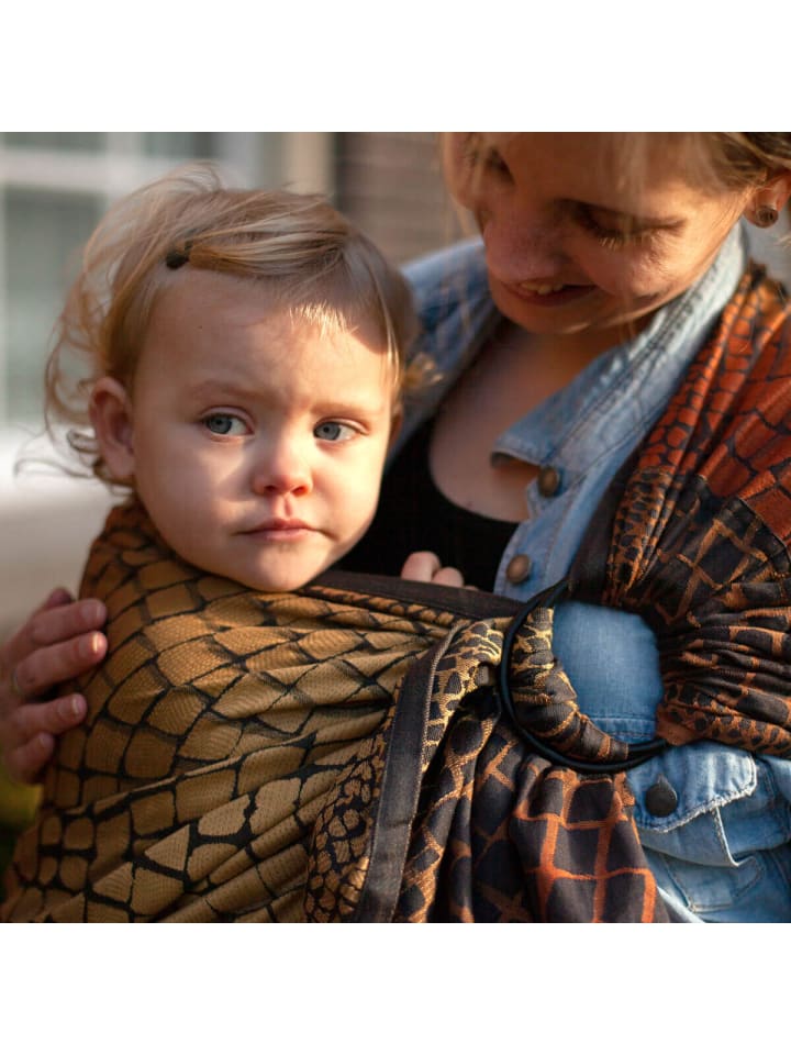 Hoppediz Babytragetuch Ring-Sling kbA in Darwin black günstig kaufen 70 x 200 cm