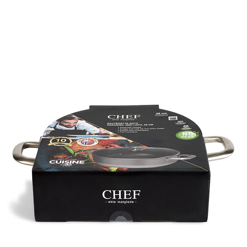 Cuisine Chef Sautegryte ø 28 cm m/lokk Onyx keramisk Cuisine