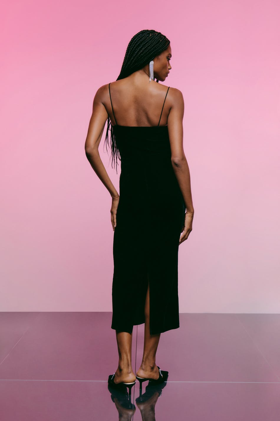 Rhinestone velvet dress