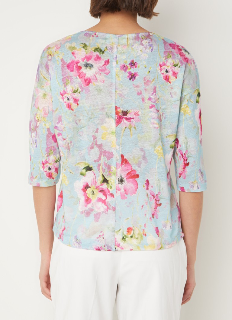 Top in lino con stampa floreale Phase Eight Flossie