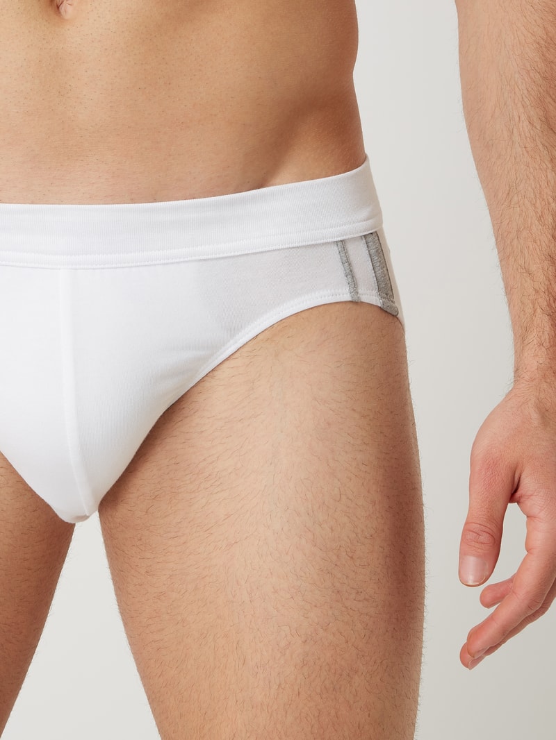 Slip mit Stretch-Anteil im 3er-Pack in weiß