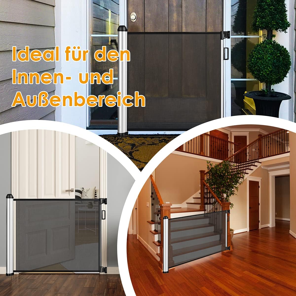 Costway COSTWAY Türschutzgitter 0-140cm ausziehbar
