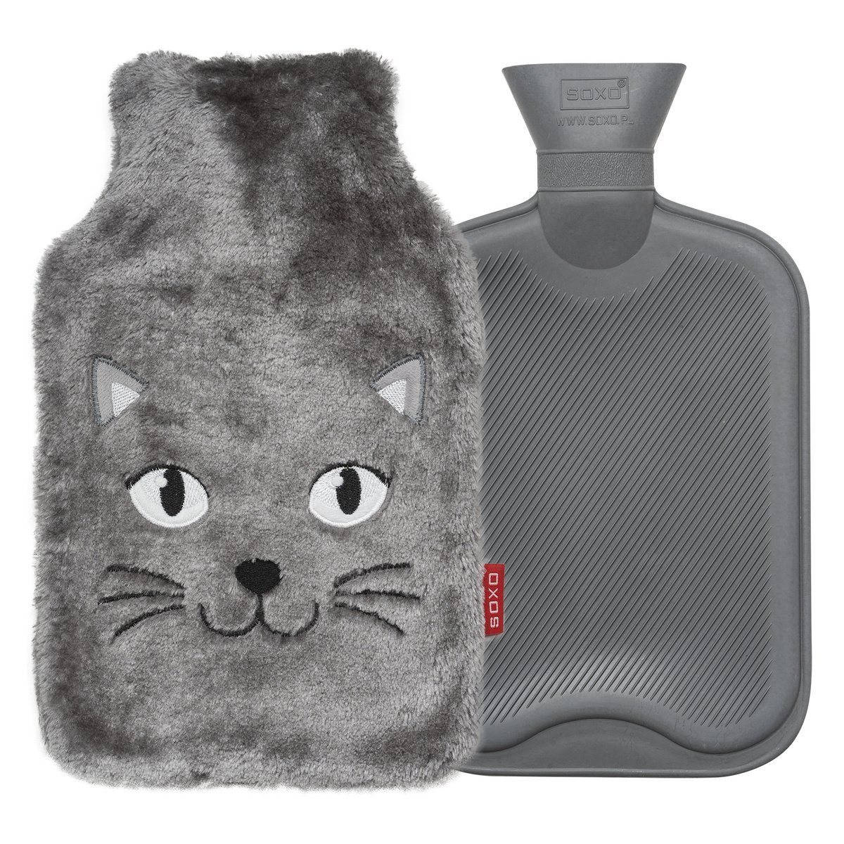 Soxo Wärmflasche mit Bezug, Geschenke für Frauen oder Männer