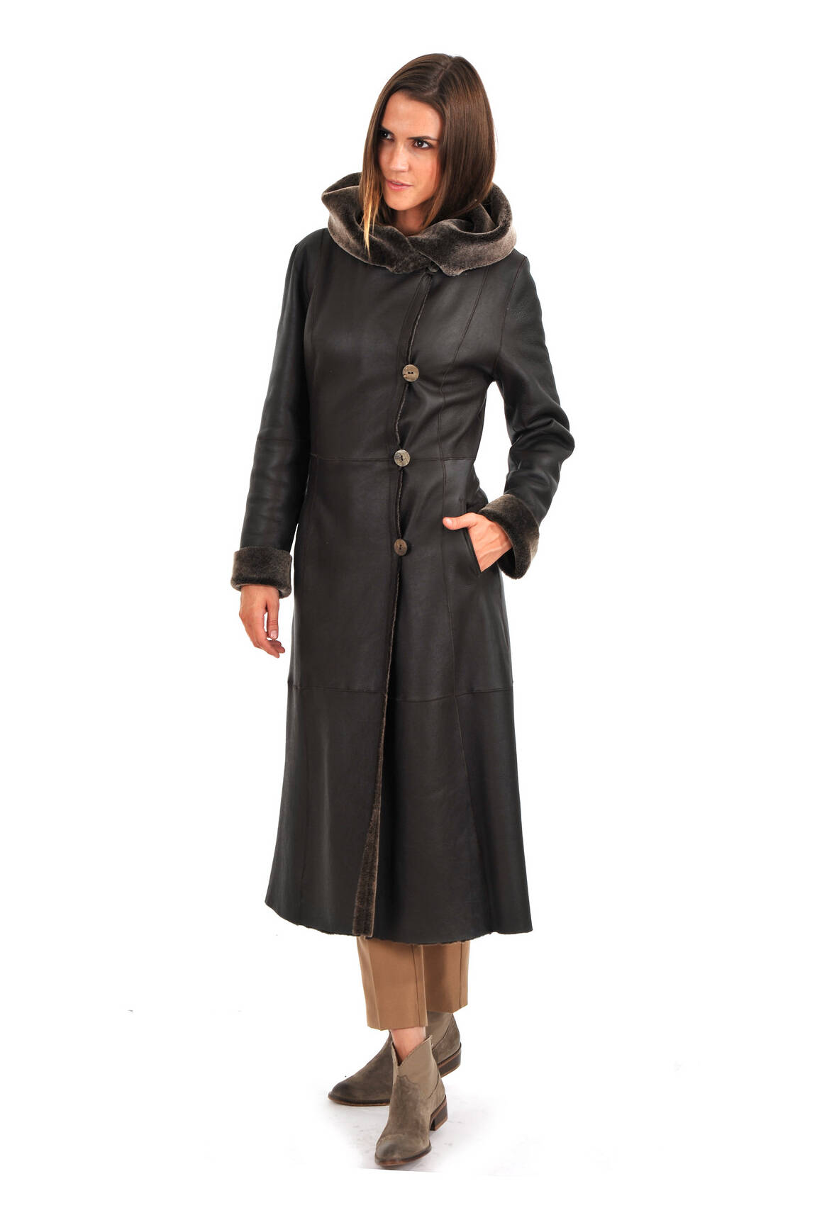 La Canadienne Manteaux Longs Femme couleur marron