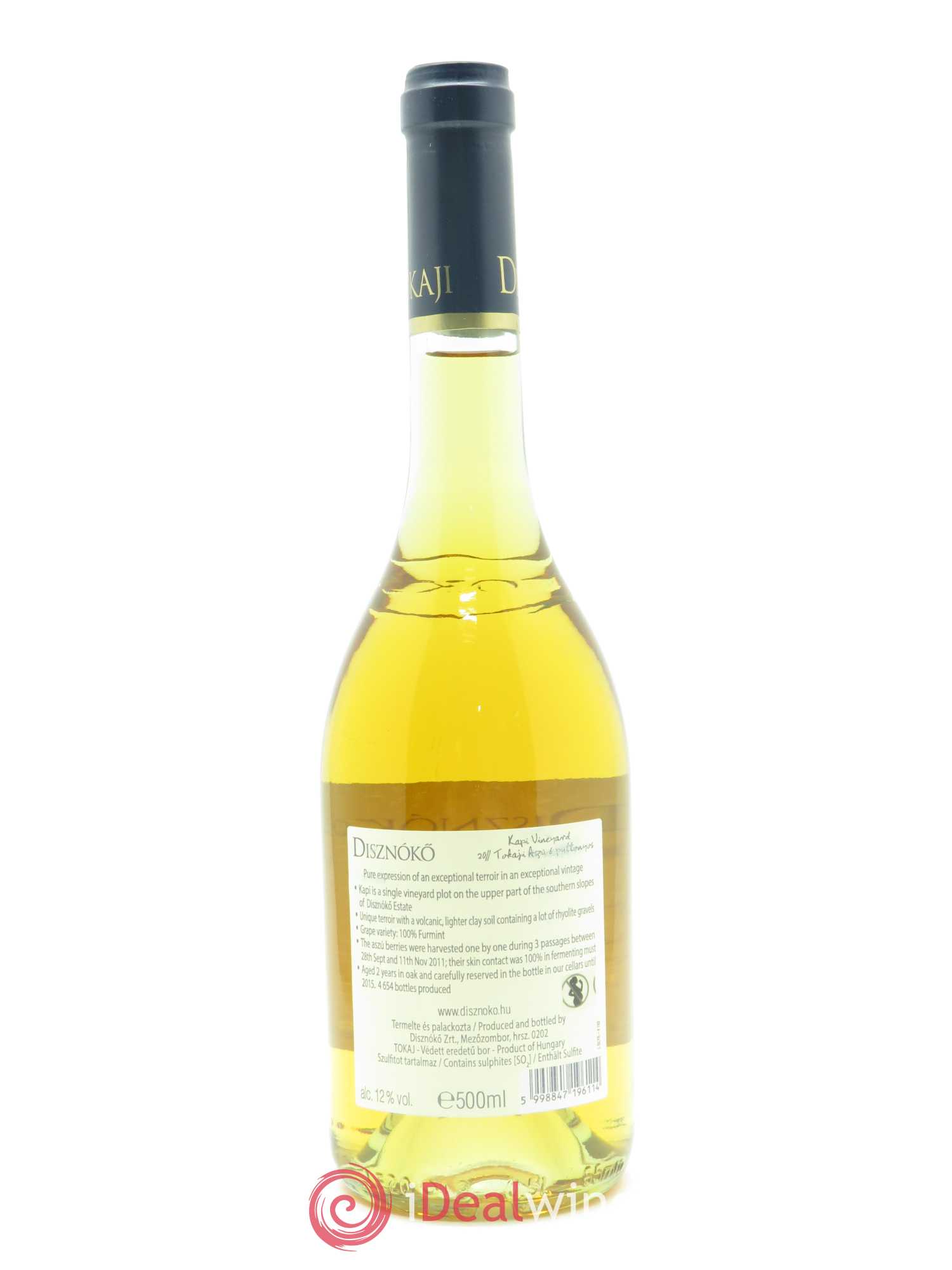 Tokaji 6 Puttonyos Kapi Vineyard Disznoko (Domaine)  2011 - Lot de 1 Bouteille