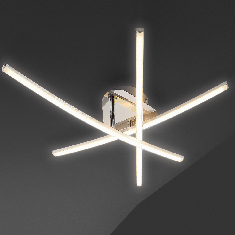 LED Deckenleuchte Jimbo nickel matt